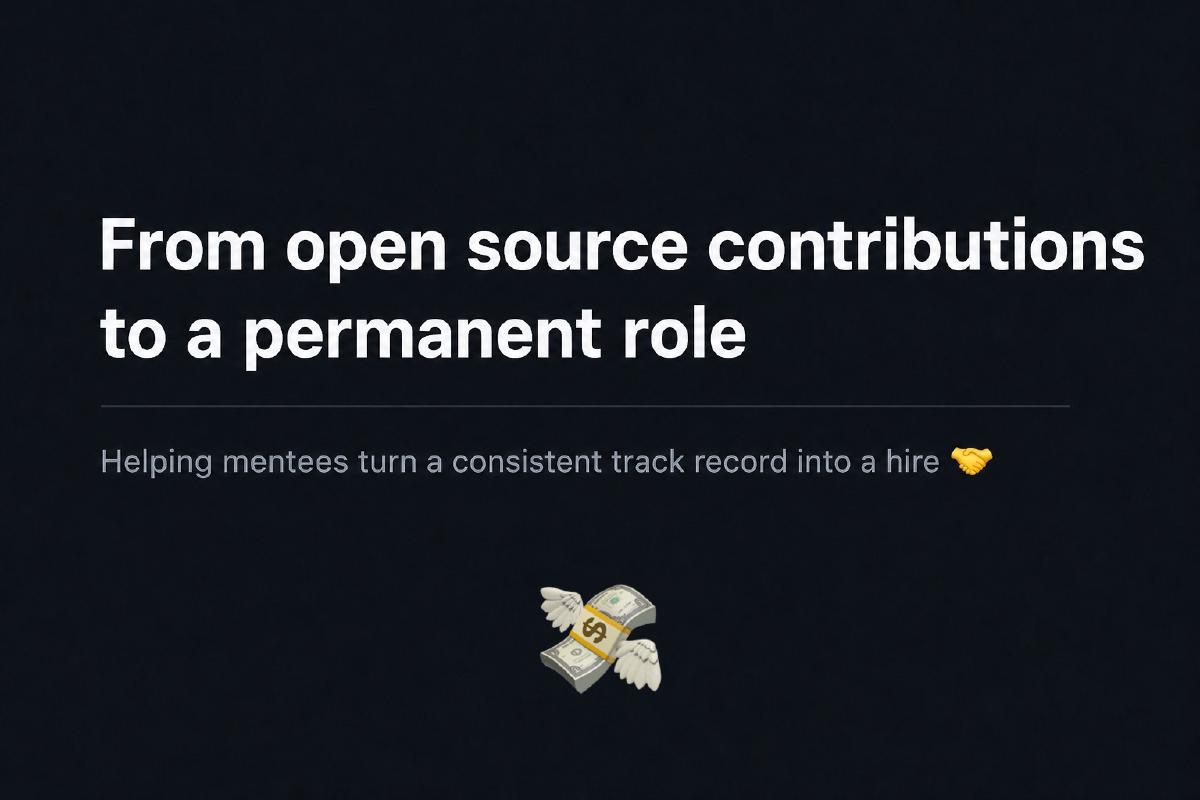 Maintainer, mentor, manager: why I fund contributors before programs do